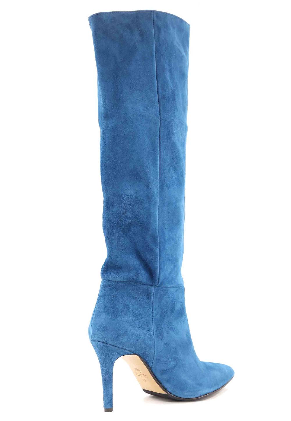 L'ARIANNA Stivali ST1242 da donna in camoscio blu Pezzi Unici