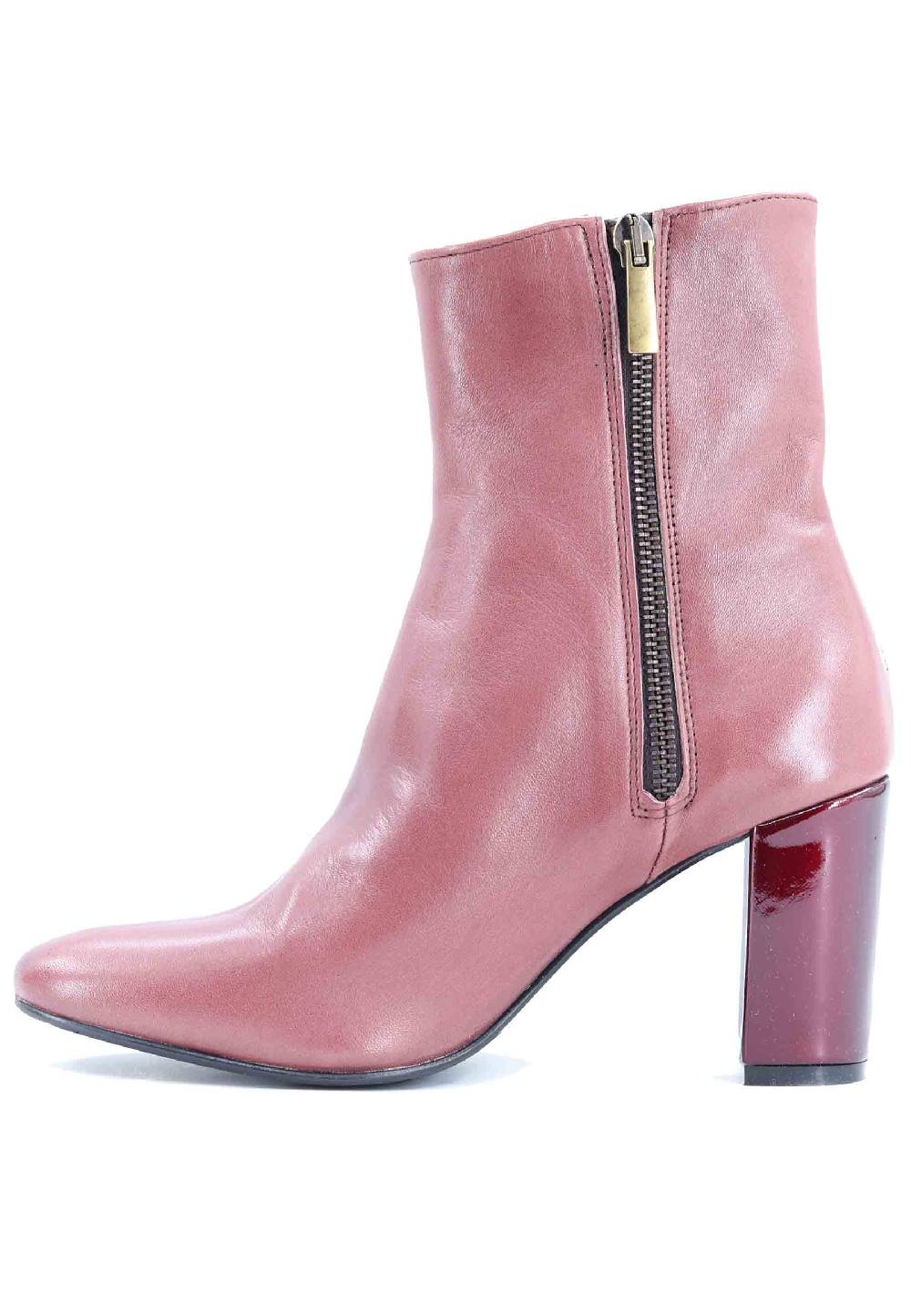 L'ARIANNA Stivaletti tr1692/g da donna in pelle laminta rosa antico Vendita Calda
