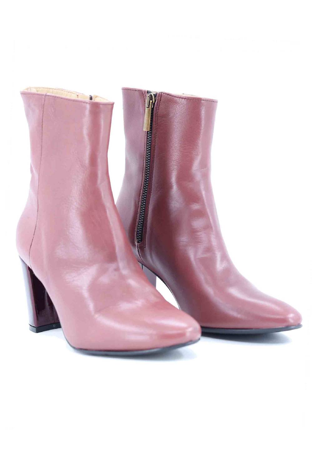 L'ARIANNA Stivaletti tr1692/g da donna in pelle laminta rosa antico Vendita Calda