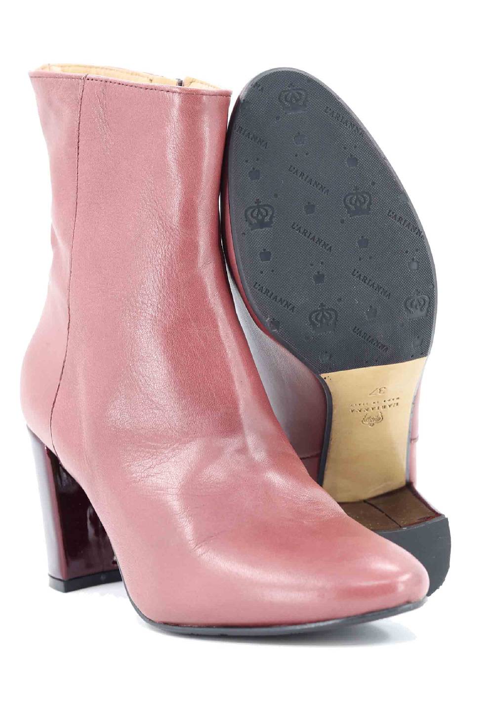L'ARIANNA Stivaletti tr1692/g da donna in pelle laminta rosa antico Vendita Calda