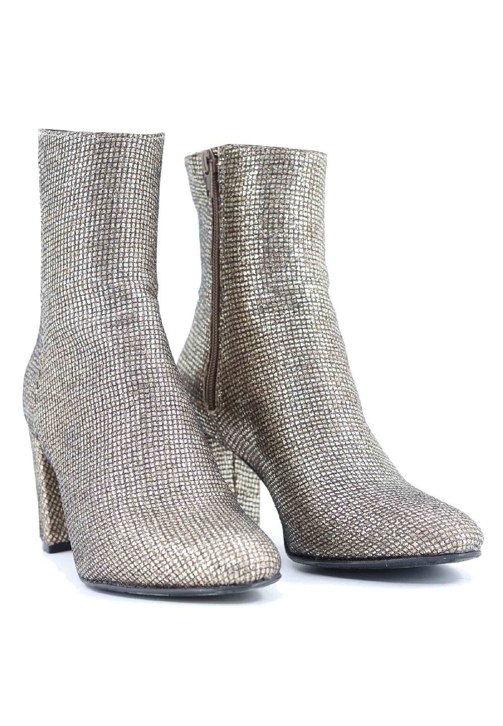 L'ARIANNA Stivaletti tr1692/g da donna in tessuto moon oro Vendita Economica