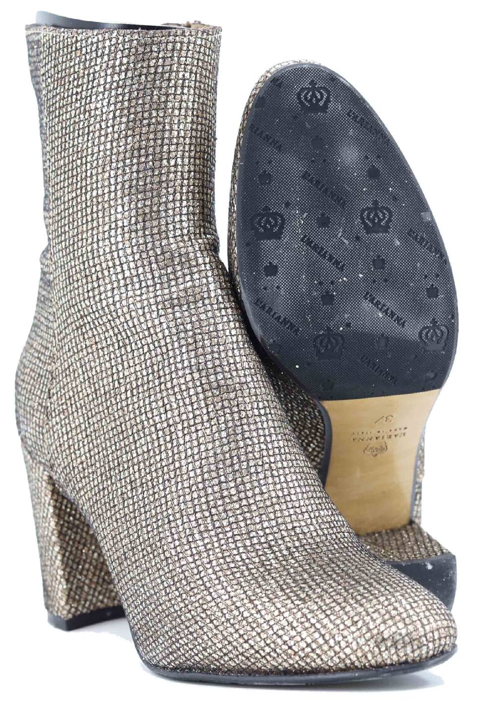 L'ARIANNA Stivaletti tr1692/g da donna in tessuto moon oro Vendita Economica