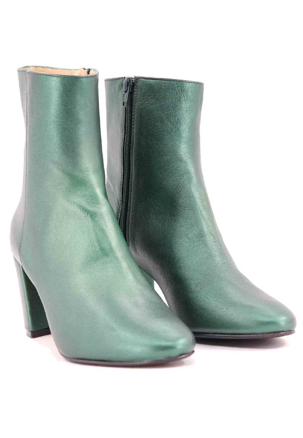 L'ARIANNA Stivaletti tr1692/g da donna in pelle laminta verde I Più Venduti