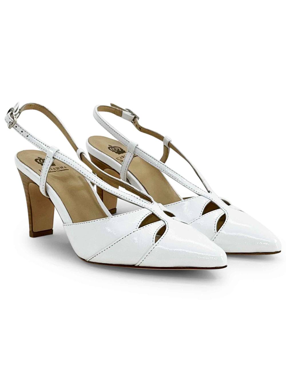 L'ARIANNA Decollete ch1758/c da donna in pelle lux bianco l'arianna In Saldo