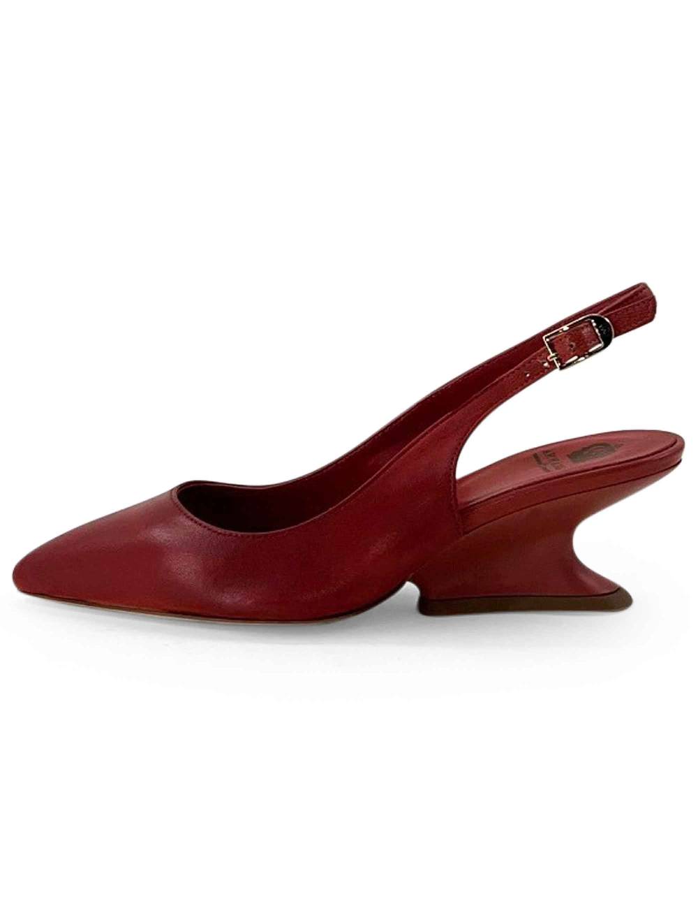 L'ARIANNA decollete ch1754/z slingback color LOBSTER con tacco a zeppa l'arianna Moda