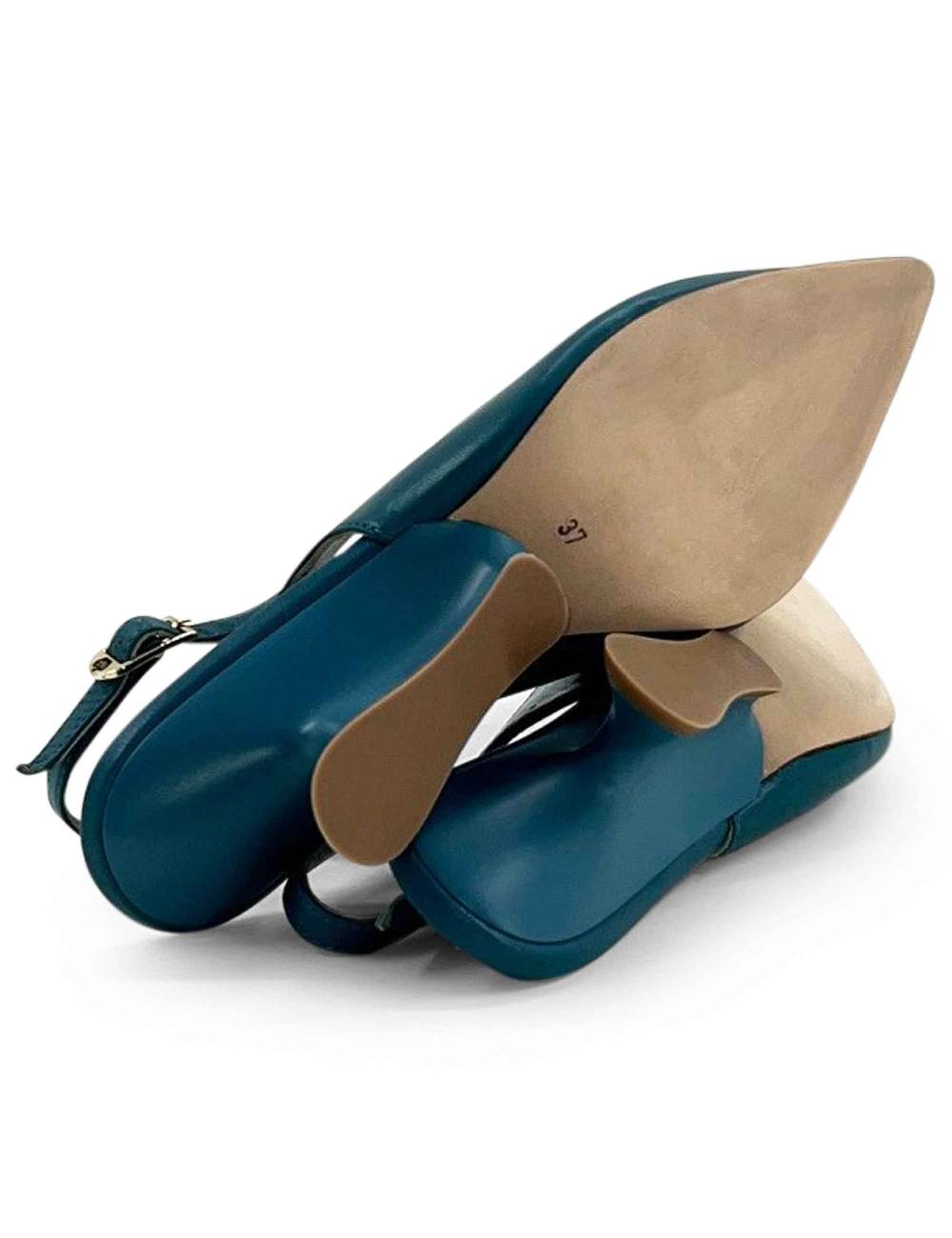 L'ARIANNA decollete ch1754/z slingback color ARCADIA con tacco a zeppa l'arianna Italy