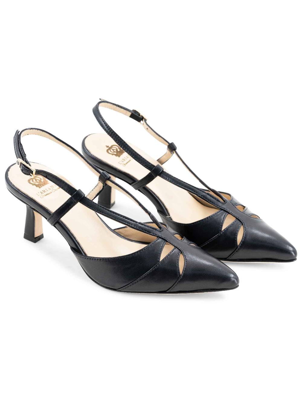 L'ARIANNA Decollete CH1757 da donna in pelle BERLINO NERO L'Arianna Promozione Limitata