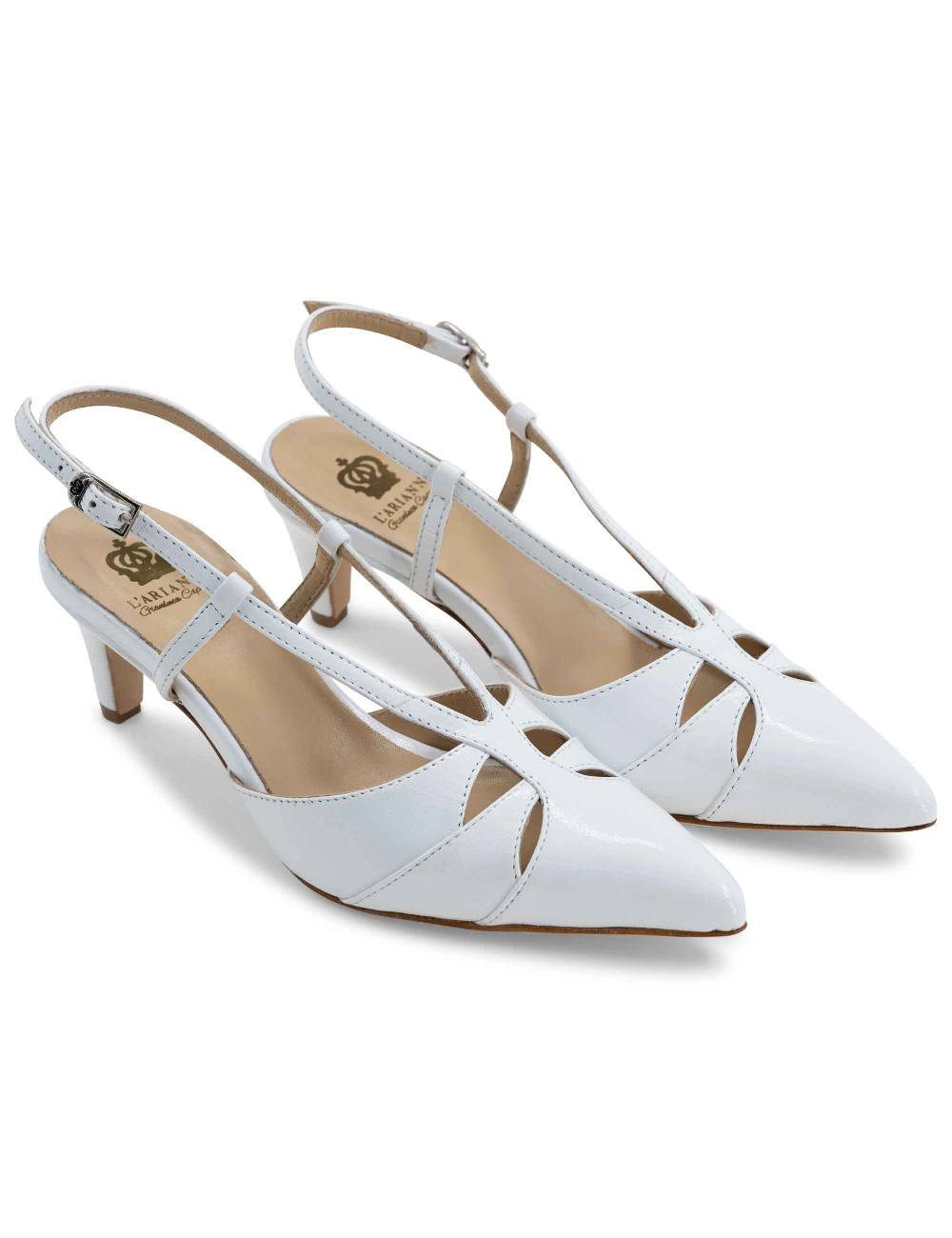 L'ARIANNA Decollete CH1757 da donna in pelle lux bianco L'Arianna Fino Al -60%