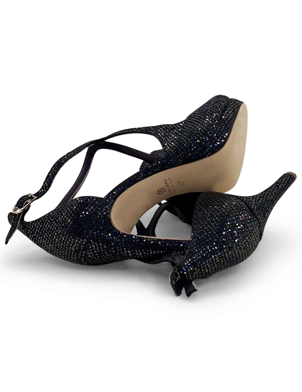 L'ARIANNA sandali sp1719 in moon prugna con plateau e tacco tono su tono Sconto