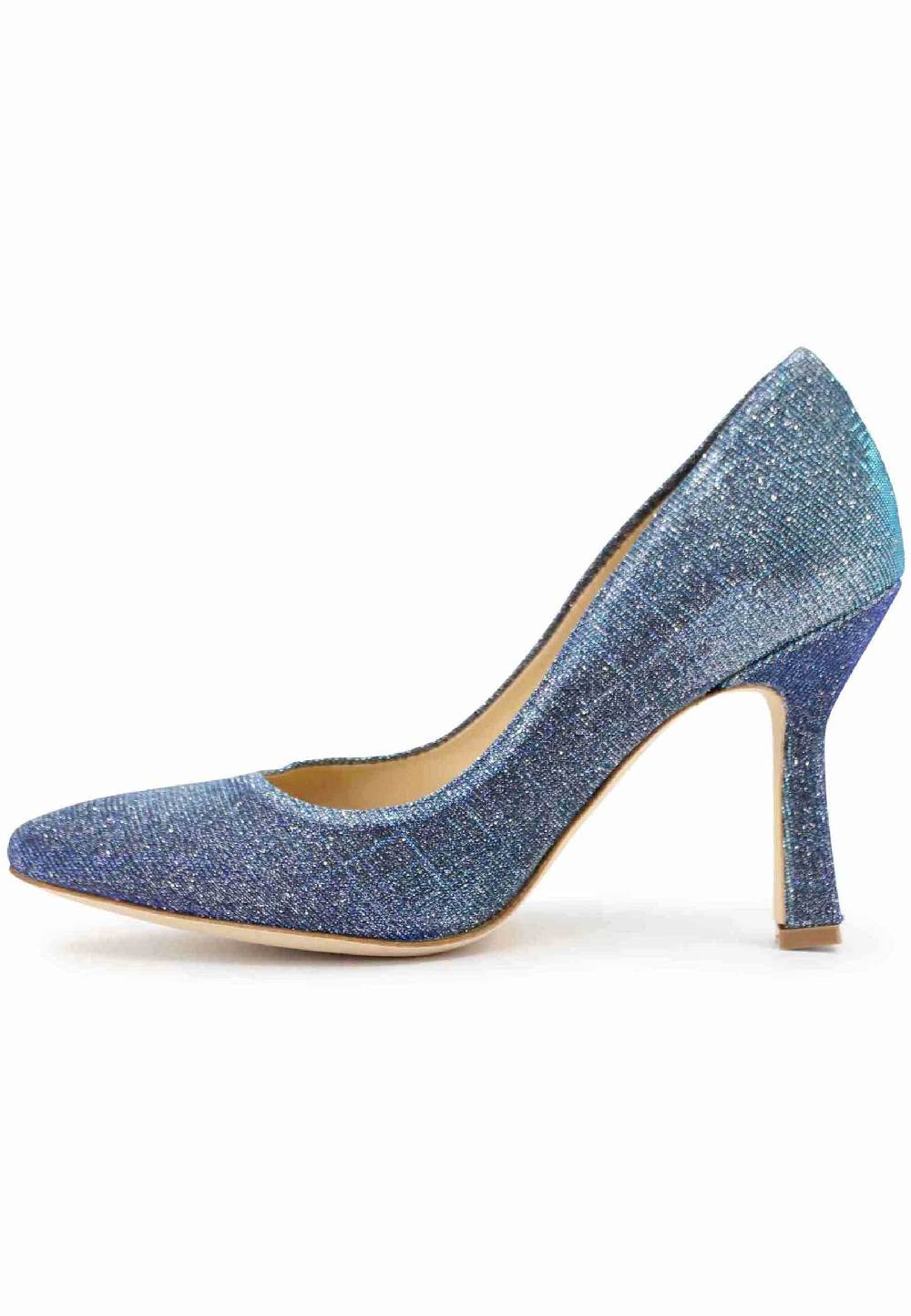 L'ARIANNA Decollete DE1002/RT donna in tessuto lux demin con tacco alto Economico
