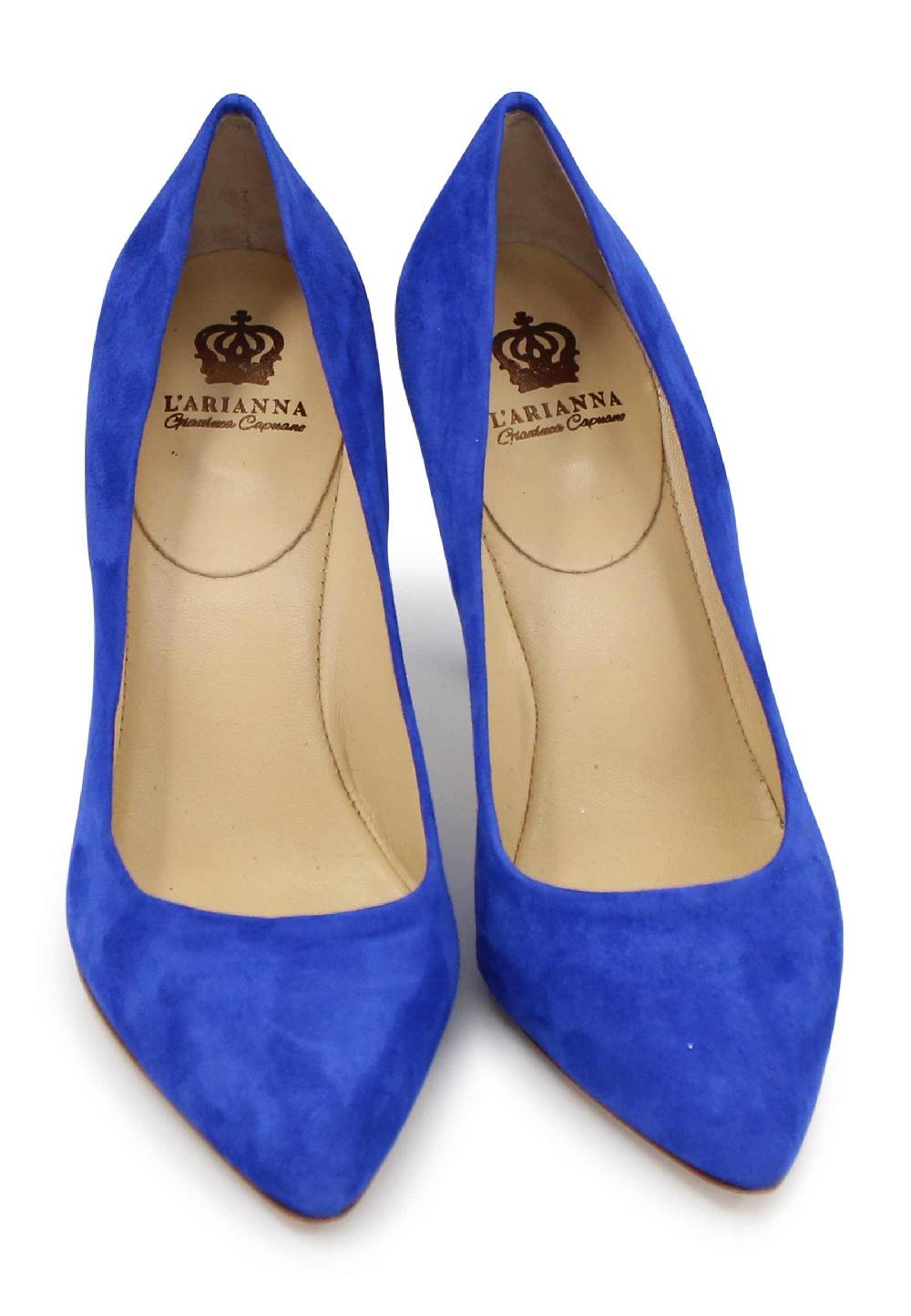 L'ARIANNA Decollete DE1002/RT donna in camoscio blu con tacco alto Outlet