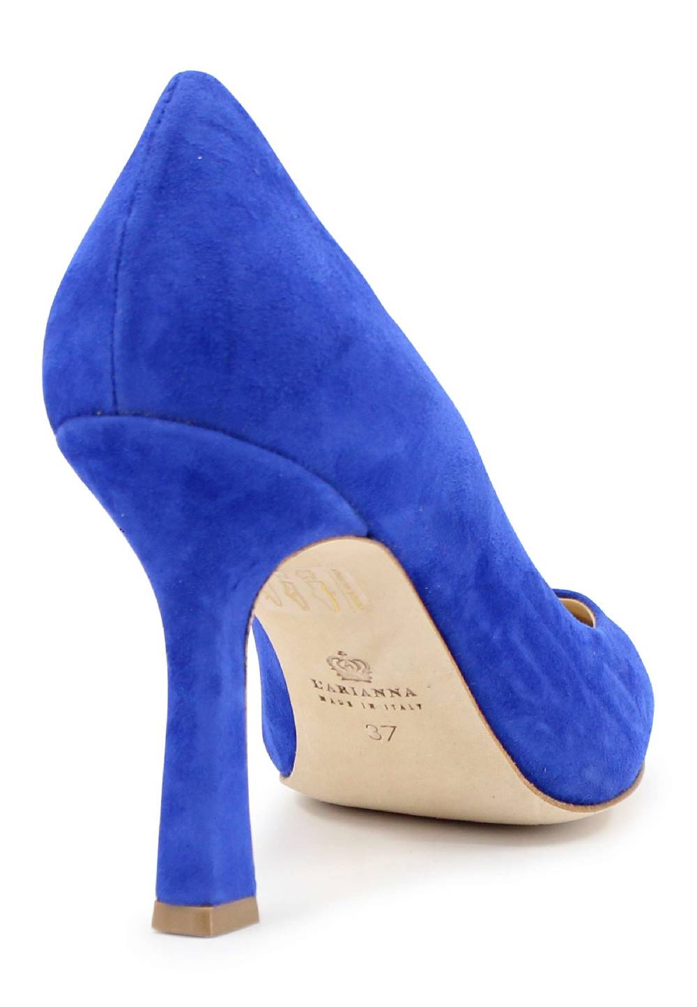 L'ARIANNA Decollete DE1002/RT donna in camoscio blu con tacco alto Outlet