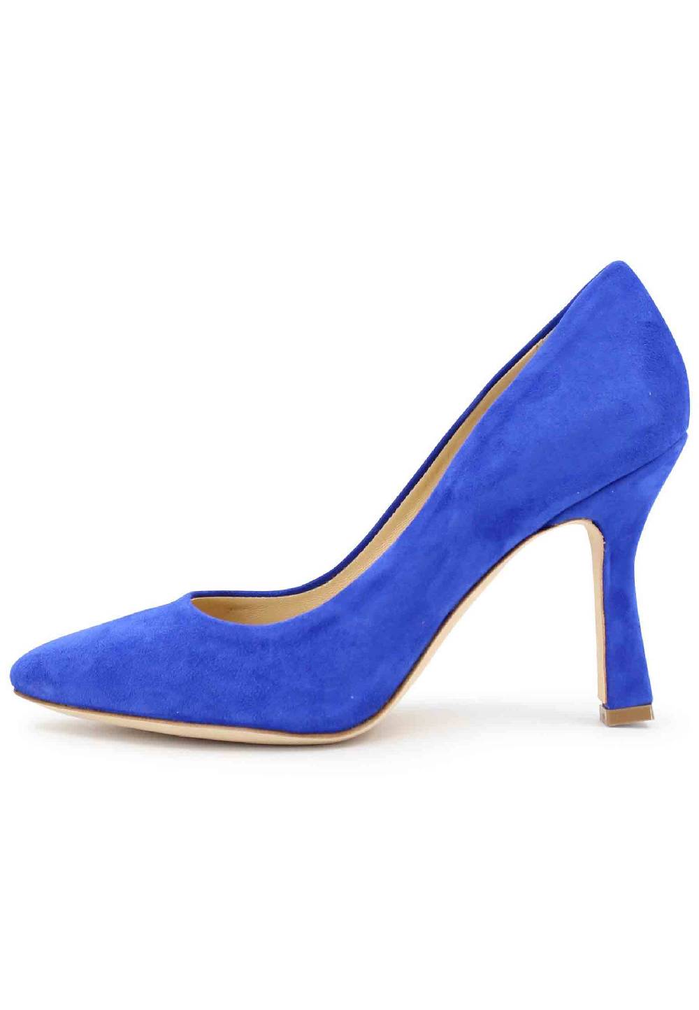 L'ARIANNA Decollete DE1002/RT donna in camoscio blu con tacco alto Outlet