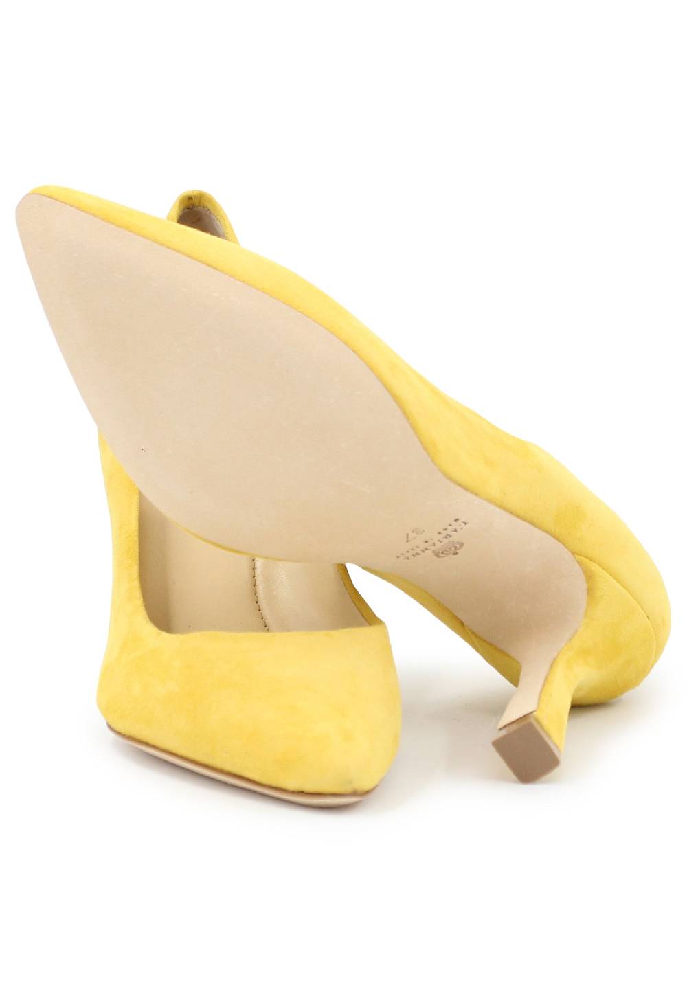 L'ARIANNA Decollete DE1002/RT donna in camoscio giallo con tacco alto Moda