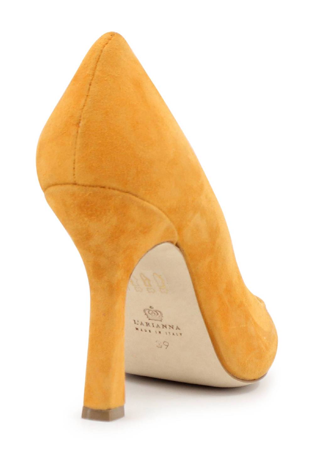 L'ARIANNA Decollete DE1002/RT donna in camoscio arancione con tacco alto Nuovo
