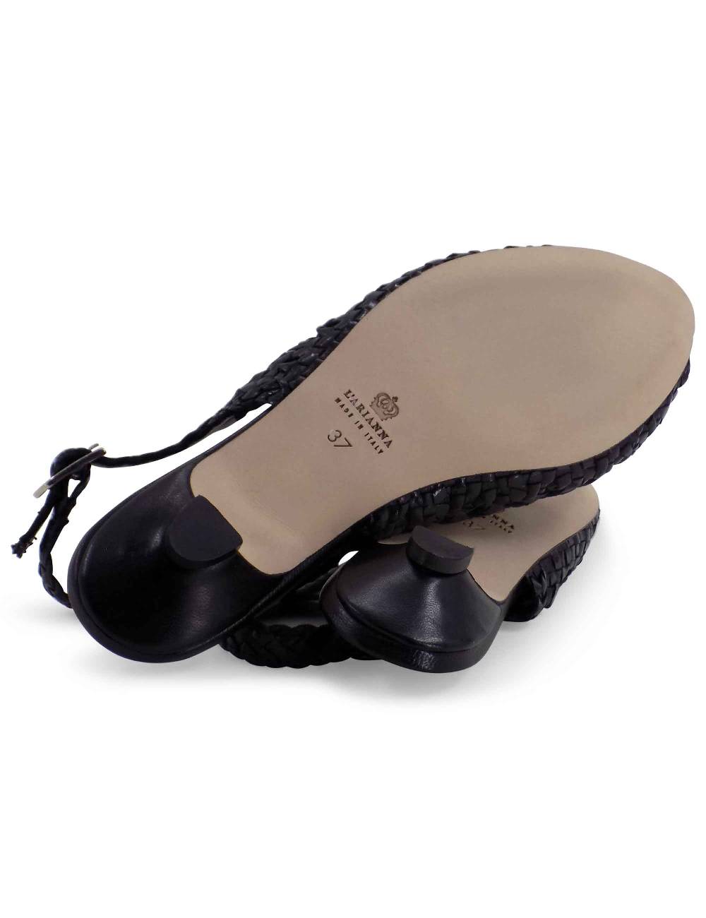 L'ARIANNA BALLERINA SP1770/RT IN PELLE INTRECCIATA NERA Promozione