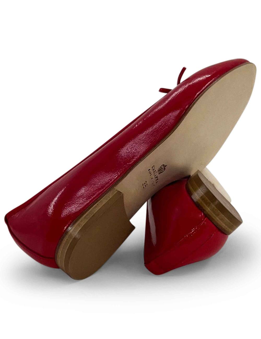 L'ARIANNA ballerina bl1705 in pelle lux rosso Spedizione Gratuita