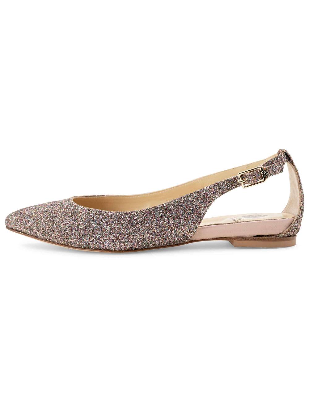 L'ARIANNA BALLERINE BL1599 DA DONNA IN tessuto luxury multicolor CON TACCO BASSO L'ARIANNA Qualità Garantita