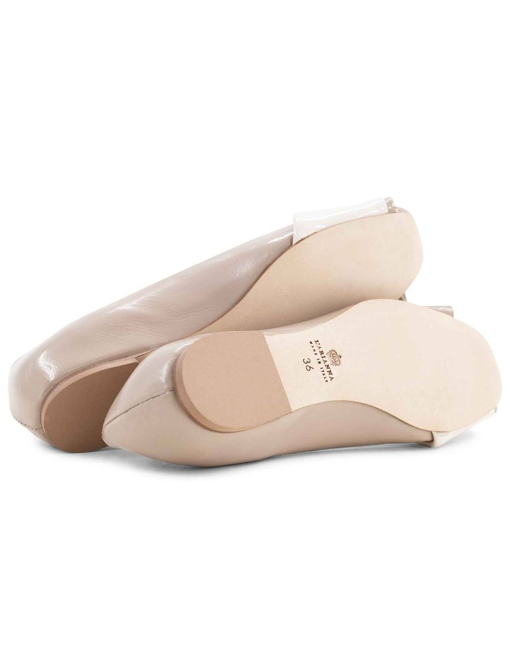 L'ARIANNA BALLERINE BL1694 DA DONNA IN LUX TAUPE CON TACCO BASSO L'ARIANNA Negozi Online