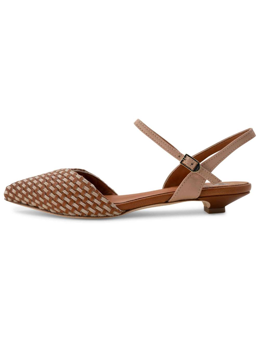 L'ARIANNA Ballerine BL1488/rt da donna in cuoio e nude con cinturino alla caviglia L'Arianna Fino Al -60%