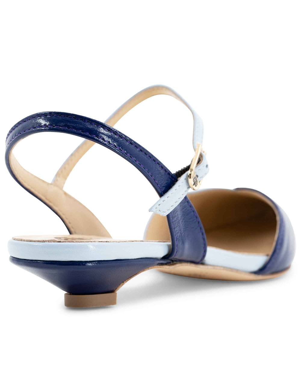 L'ARIANNA Ballerine BL1413/rt da donna in pelle blu punta chiusa con cinturino alla caviglia L'Arianna Prezzo Ridotto
