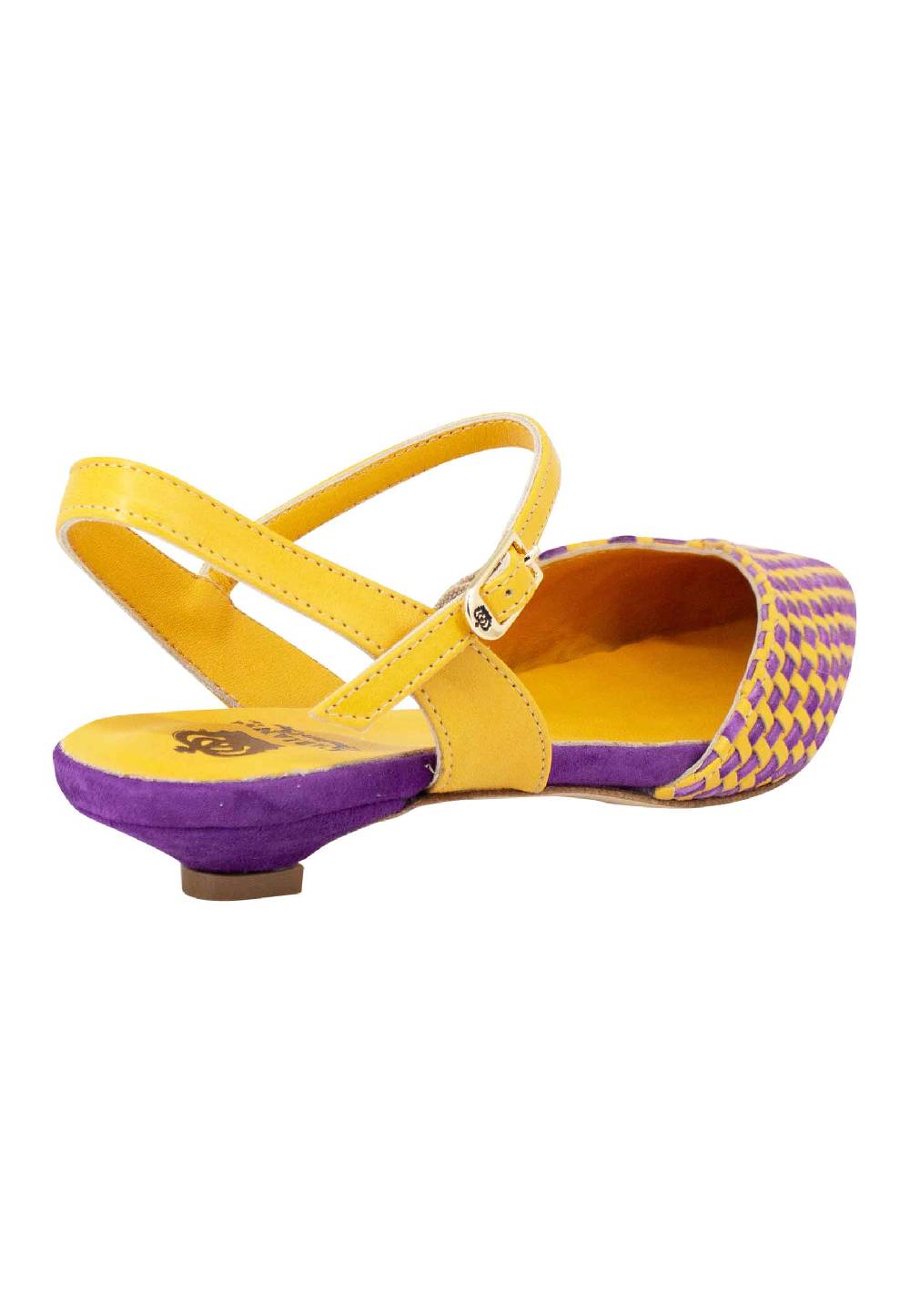 L'ARIANNA Ballerine BL1488/rt da donna in camoscio giallo e mattone con cinturino alla caviglia l'arianna Novità
