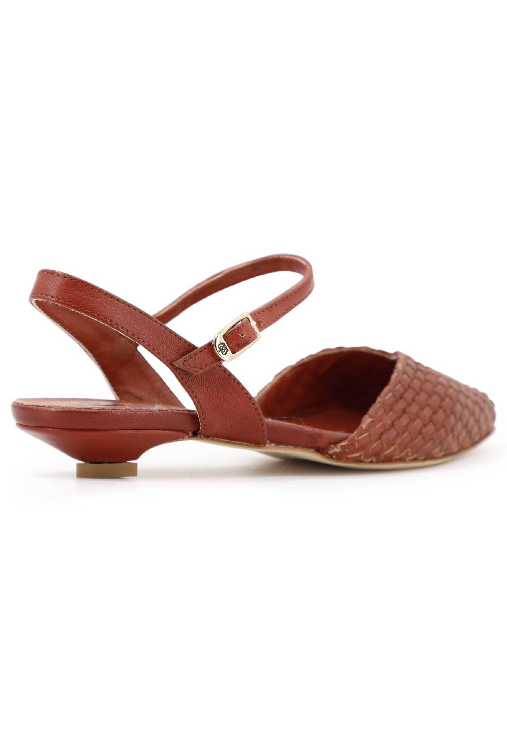 L'ARIANNA Ballerine BL1488/rt da donna in camoscio mattone con cinturino alla caviglia Sconto