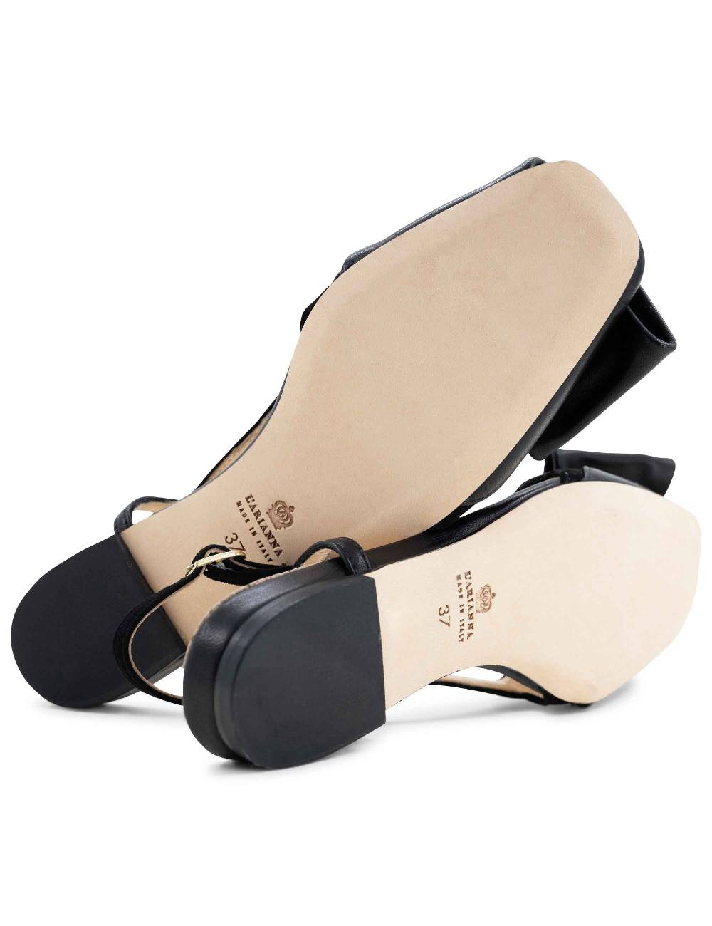 L'ARIANNA BALLERINE CH1626 IN PELLE E CAMOSCIO NERO DA DONNA CON TACCO BASSO E CINTURINO SLINGBACK L'ARIANNA Economico