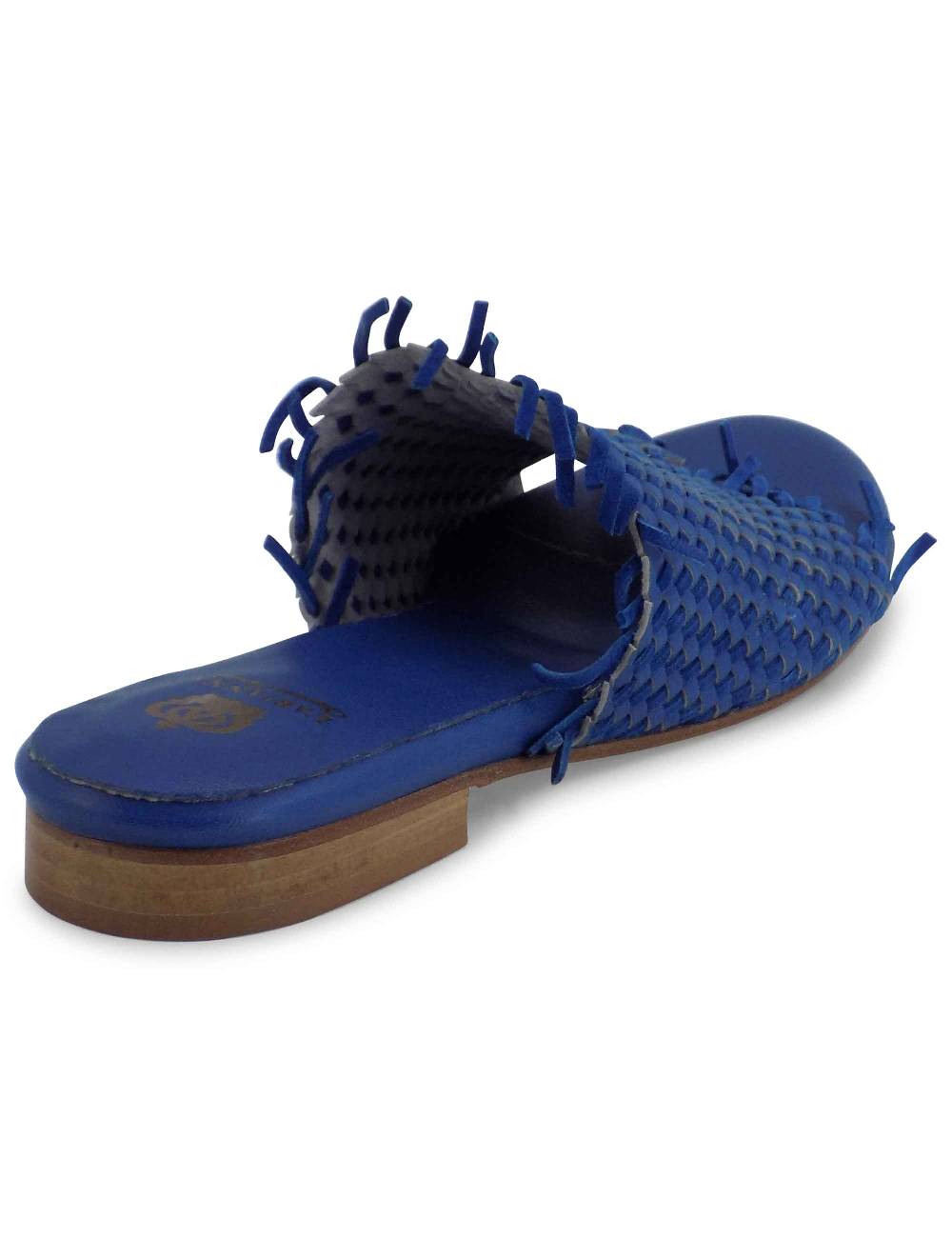 L'ARIANNA Sandali CB1259 bassi donna in pelle intrecciata OCEANO Vendita Calda