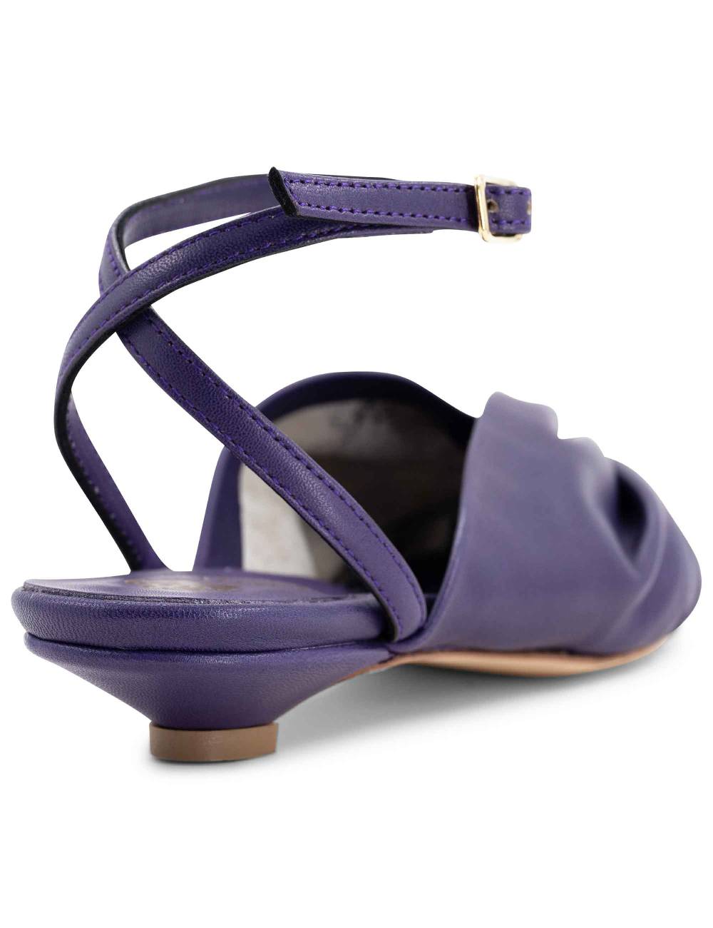 L'ARIANNA sandalo sp1596 da donna in pelle color viola plissè e cintuirno alla caviglia Negozio