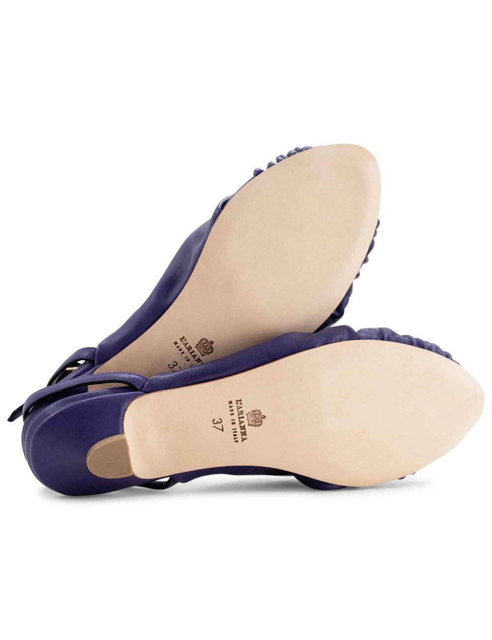 L'ARIANNA sandalo sp1596 da donna in pelle color viola plissè e cintuirno alla caviglia Negozio