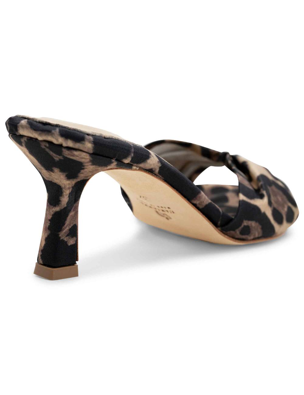 L'ARIANNA Sandali ds1649/rt donna inraso animalier color nero con tacco basso Italia