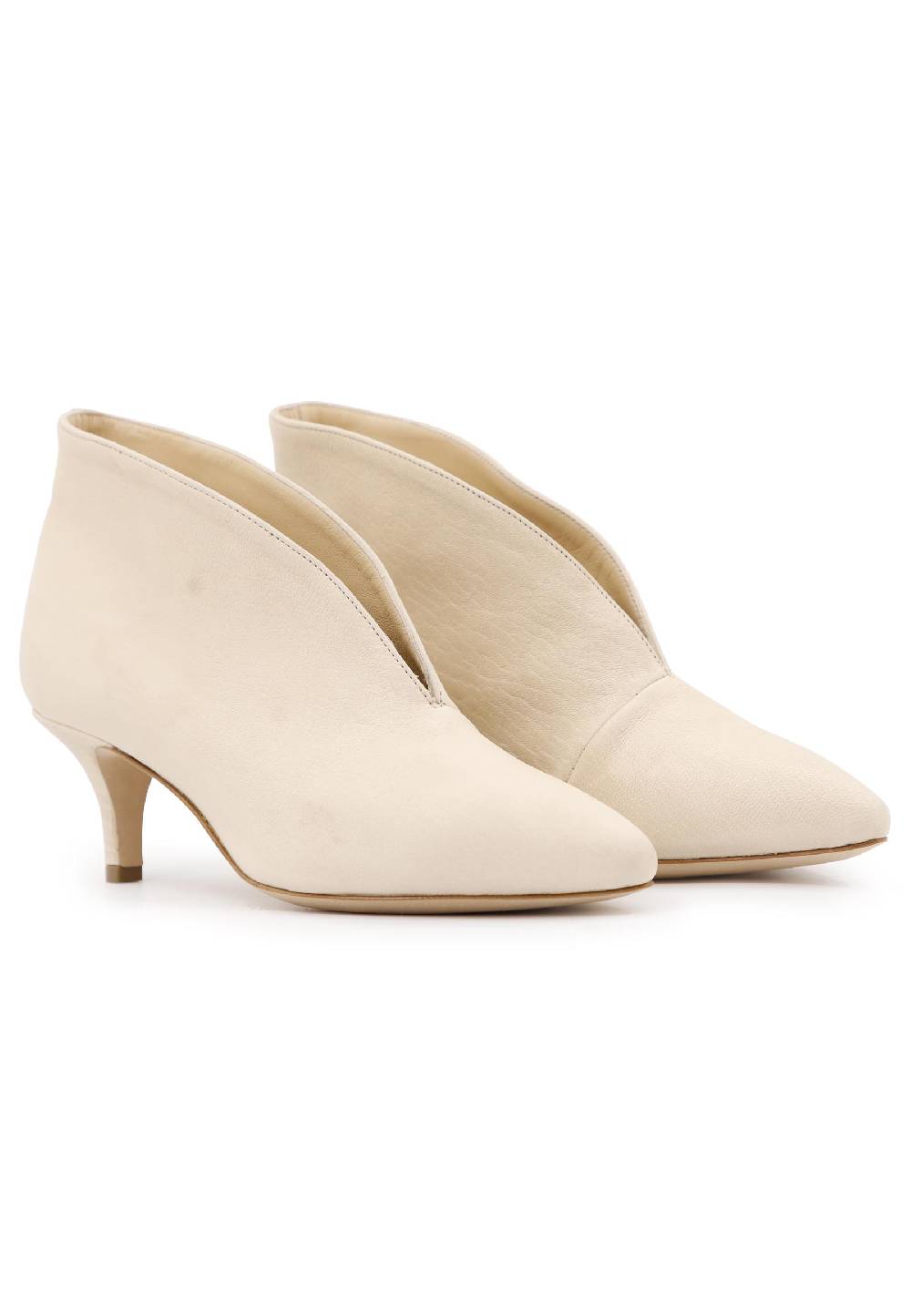 L'ARIANNA tronchetti tr8006 donna Ankle boot in pelle bianco frost con tacco basso tono su tono Fino Al -60%
