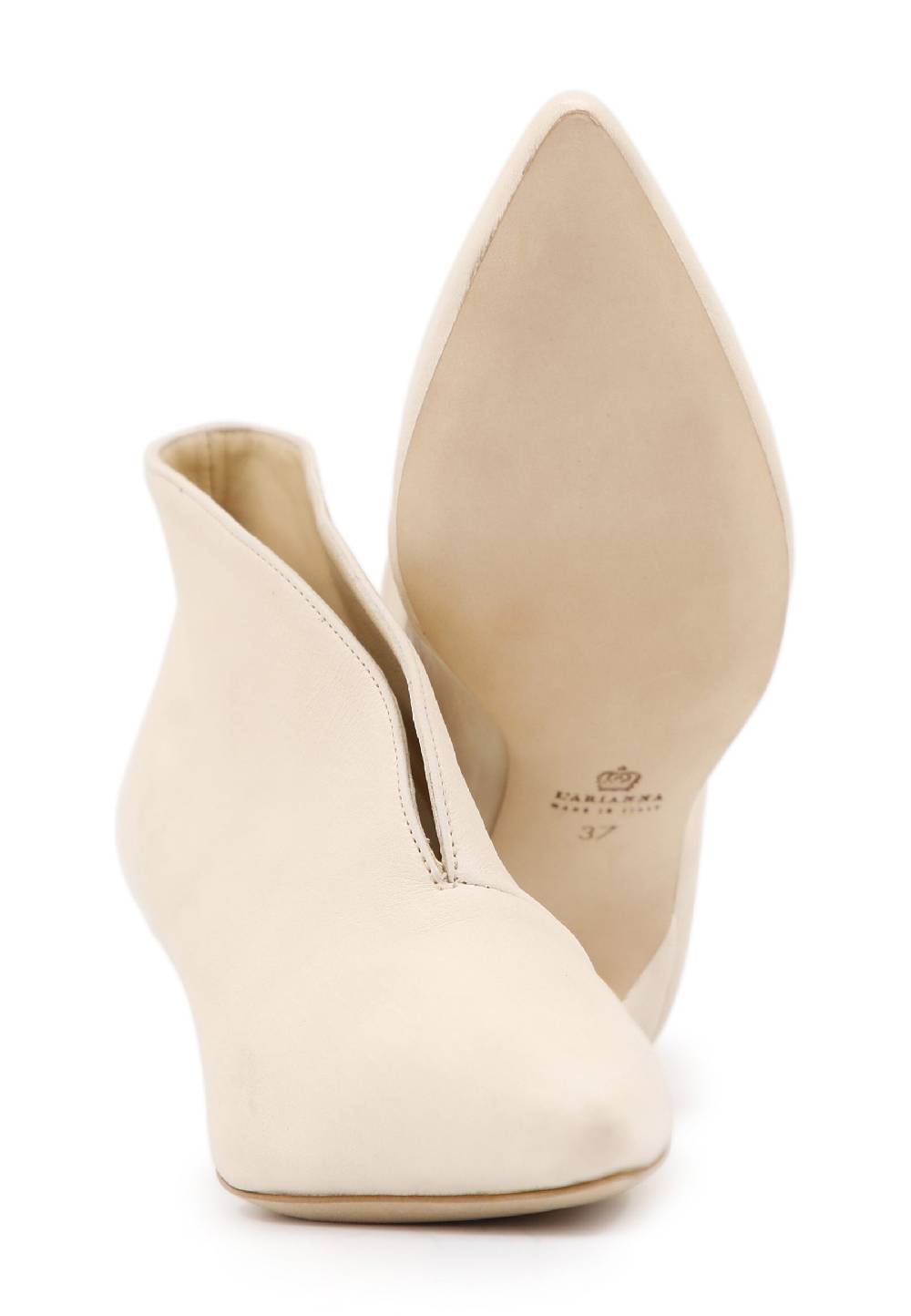 L'ARIANNA tronchetti tr8006 donna Ankle boot in pelle bianco frost con tacco basso tono su tono Fino Al -60%