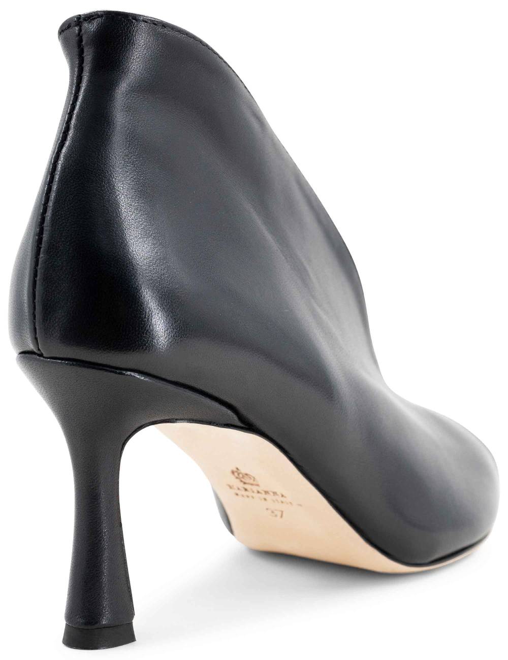 L'ARIANNA tronchetti sp8004 open toe donna in pelle nera con tacco alto Affare Del Giorno