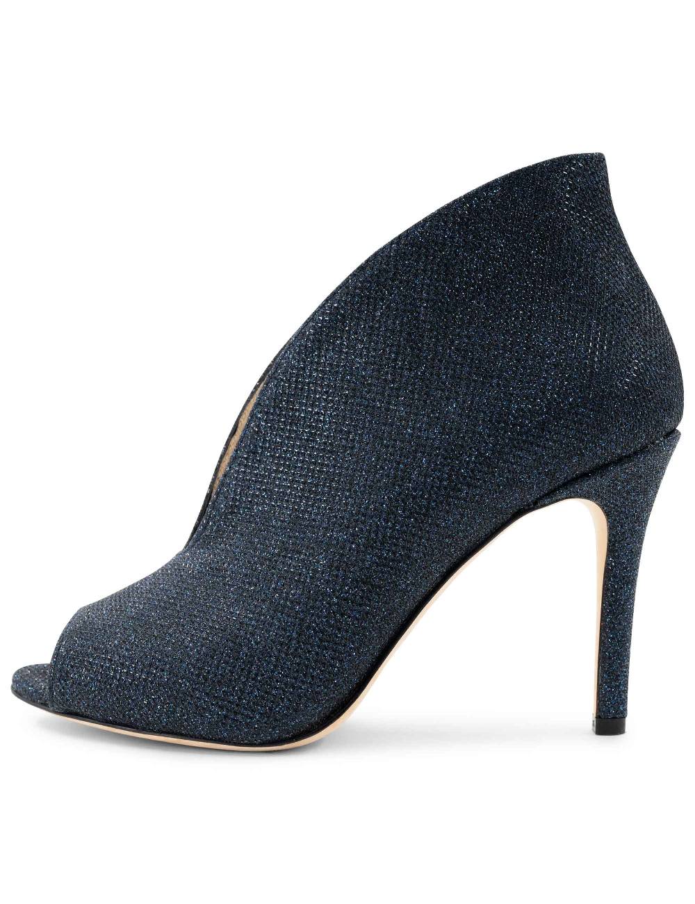 L'ARIANNA tronchetto sp8004 open toe donna intessuto luminor blu con tacco alto Prezzo Ridotto