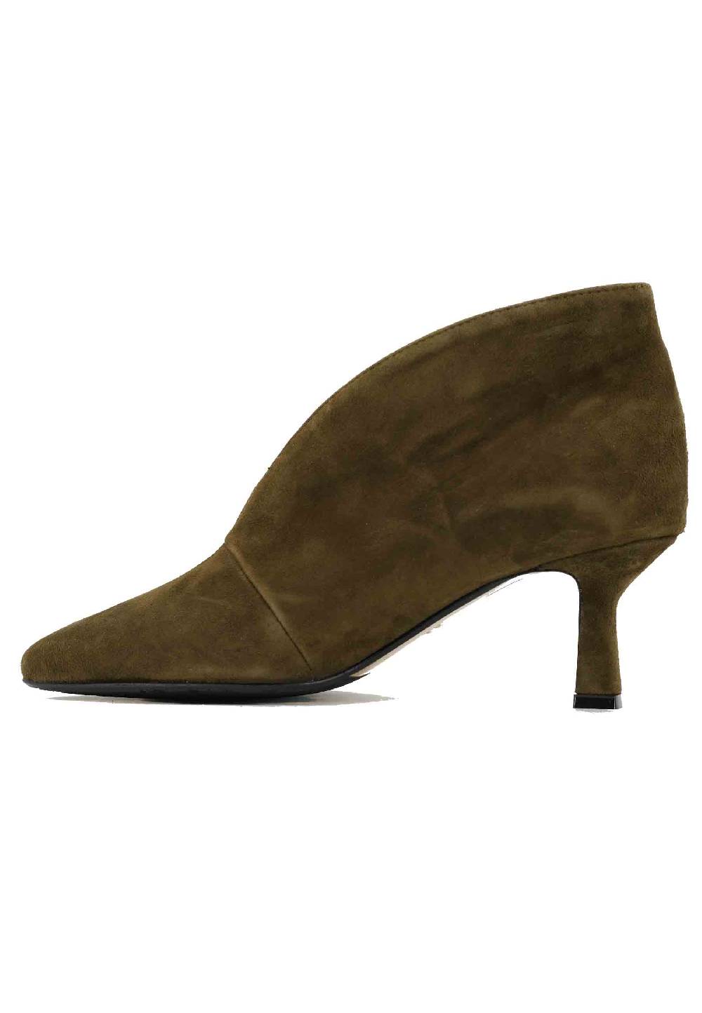 L'ARIANNA Stivaletti TR8006/RT Ankle boot in camoscio verde con tacco basso Italy