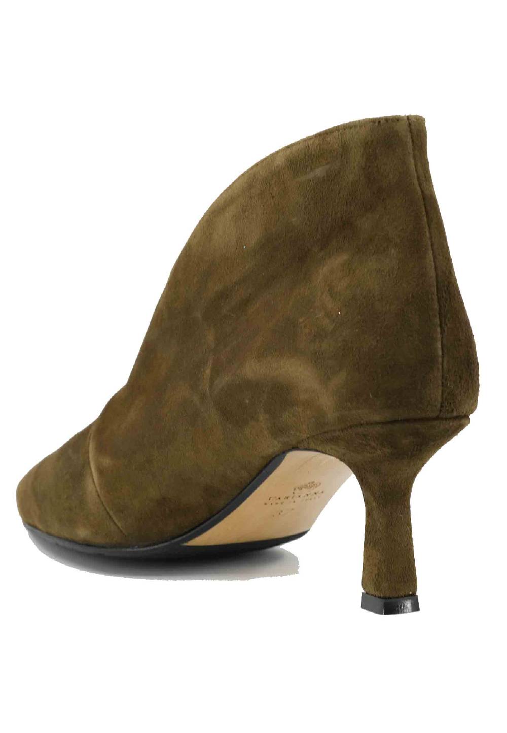 L'ARIANNA Stivaletti TR8006/RT Ankle boot in camoscio verde con tacco basso Italy