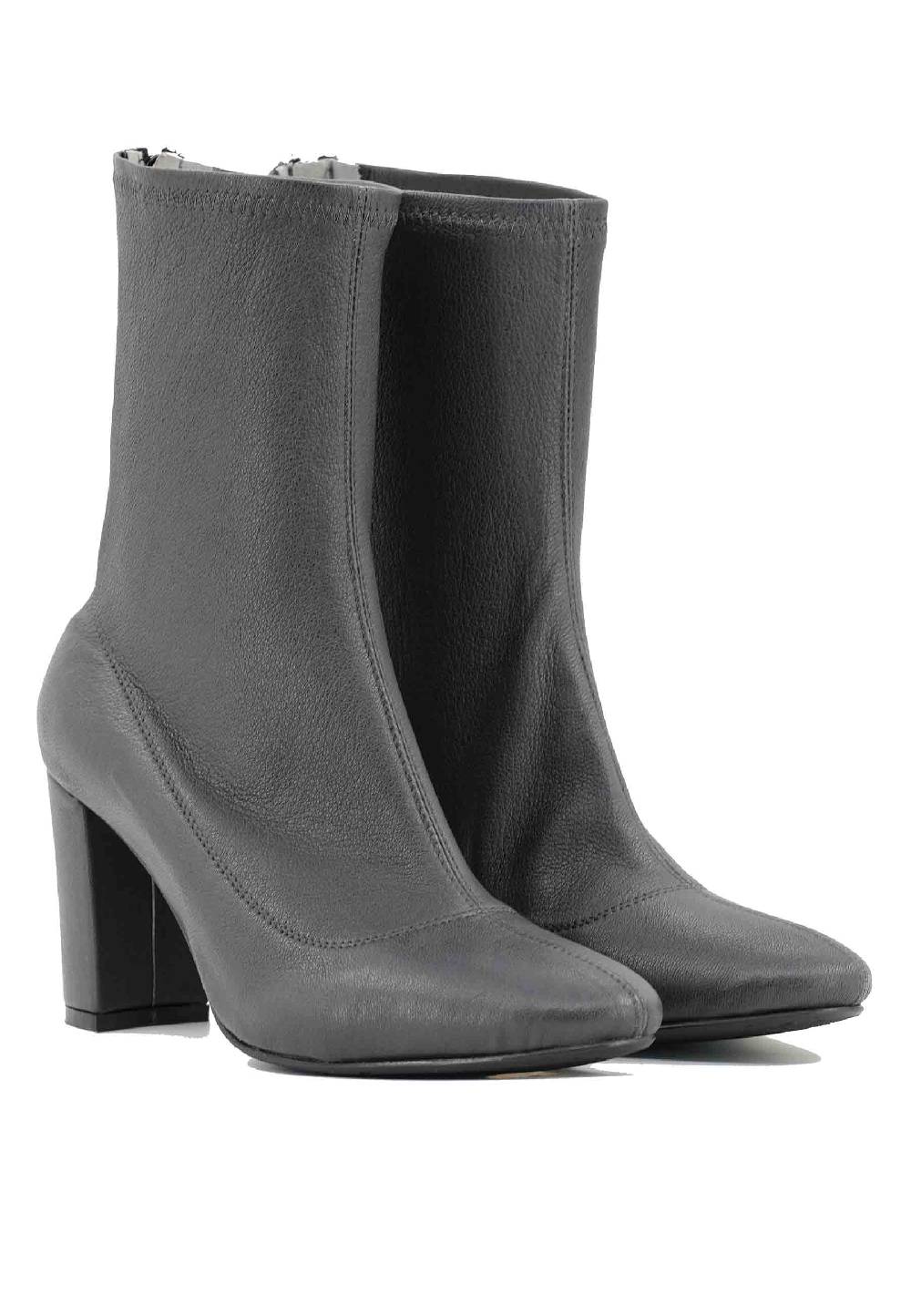 L'ARIANNA Stivaletti EL3002 in elasticizzato grigio con tacco alto Italia