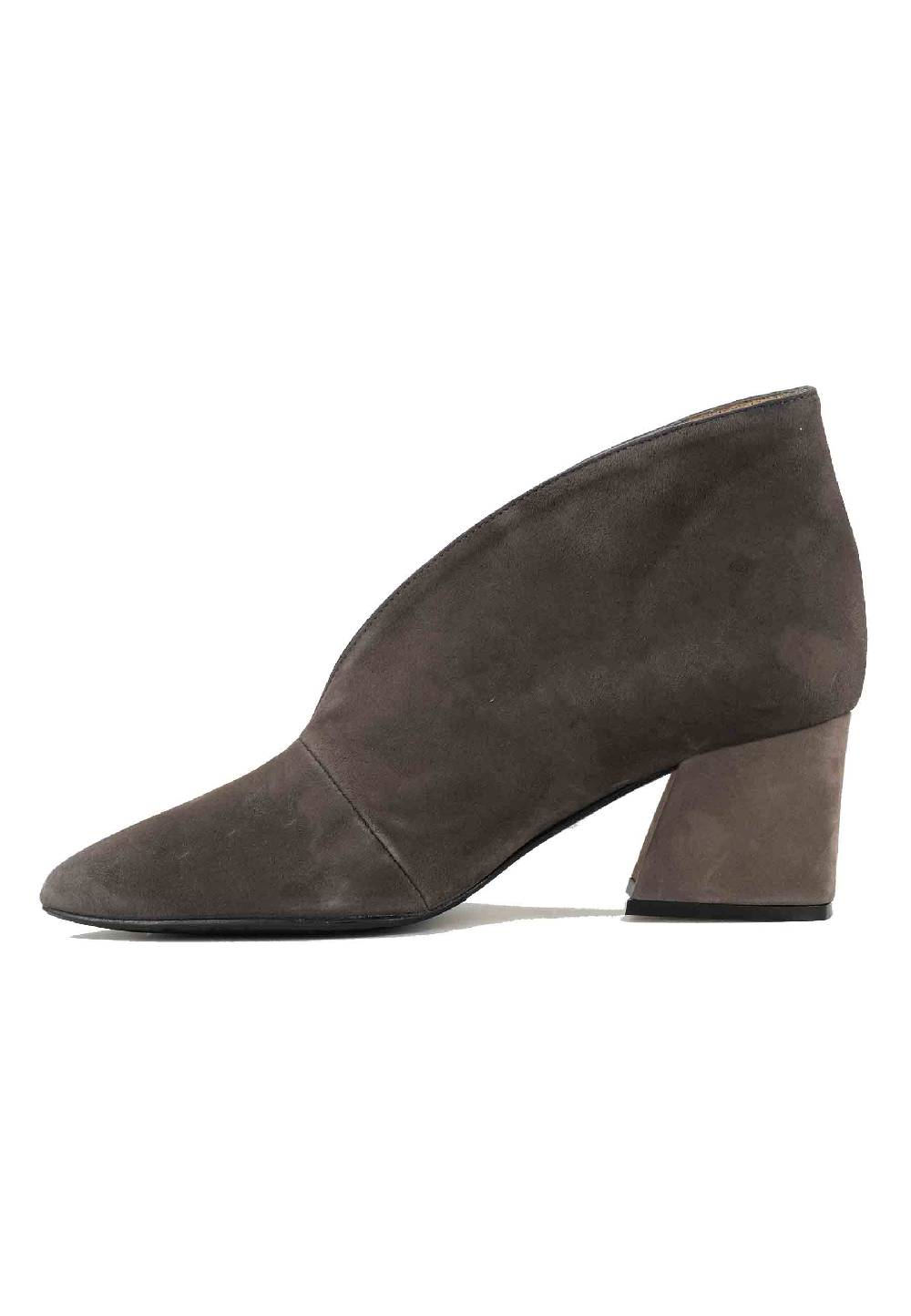 L'ARIANNA Stivaletti TR8006/G Ankle boot in camoscio grigio con tacco largo Negozi Online