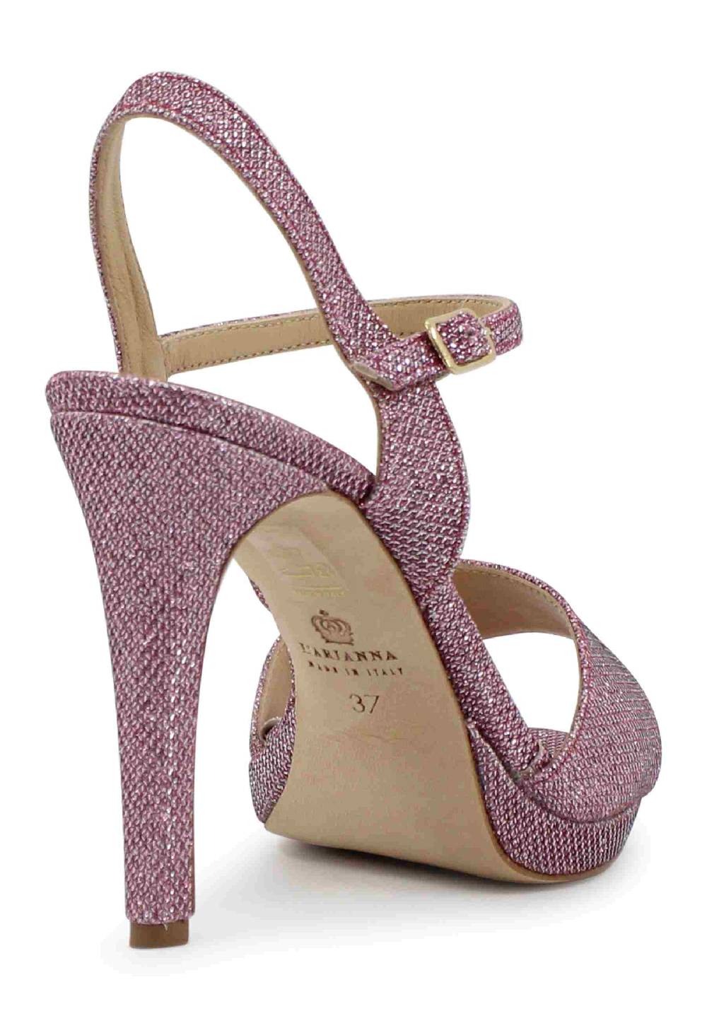 L'ARIANNA Sandali DS7055 donna in glitter rosa con tacco alto a spillo Economico