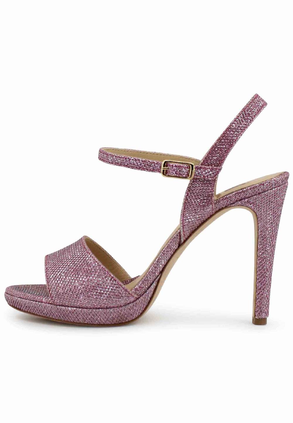 L'ARIANNA Sandali DS7055 donna in glitter rosa con tacco alto a spillo Economico