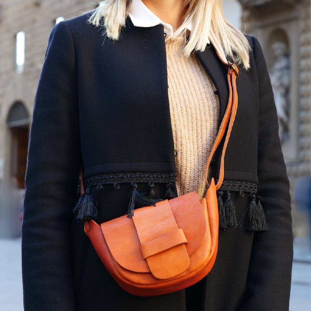 Lartigiano Del Cuoio Minibag artigianale da donna in morbida pelle Made in Italy Pezzi Unici
