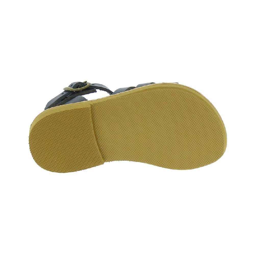 Lartigiano Del Cuoio Sandalo da bambino in morbida pelle nubuck blu chiusura con fibbia Hotsell