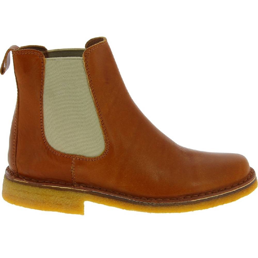 Lartigiano Del Cuoio Stivaletti chelsea donna in pelle marrone e suola in para artigianali Nuova