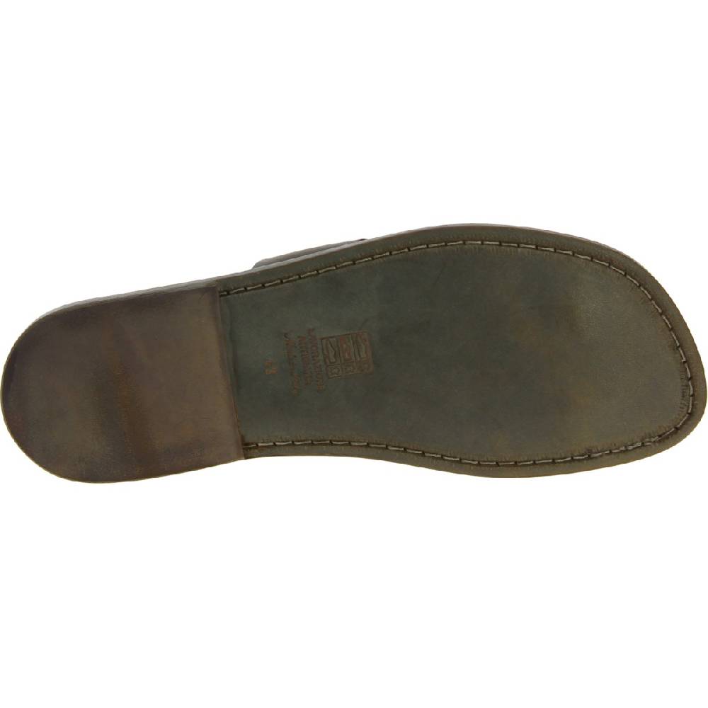 Lartigiano Del Cuoio Ciabatte infradito da uomo in pelle color fango fatti a mano Sconto