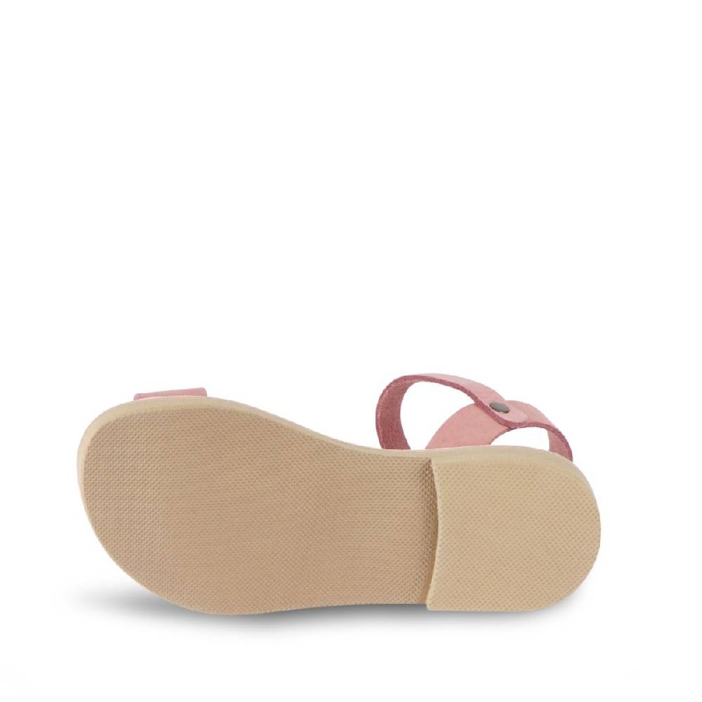 Lartigiano Del Cuoio Sandali infradito da bambina in pelle nubuk rosa chiusura con fibbia Italy