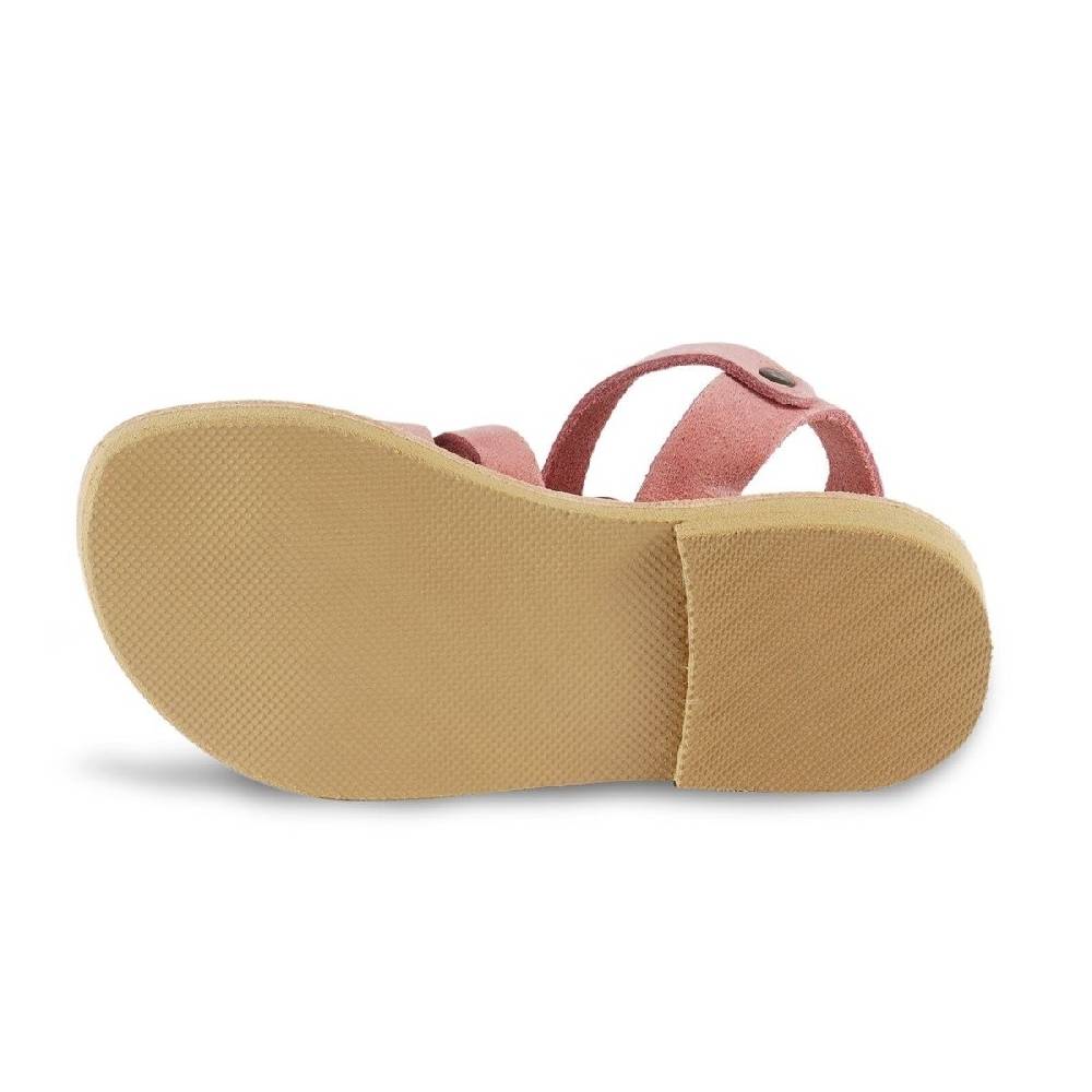 Lartigiano Del Cuoio Sandalo da bambina in morbida pelle nubuck rosa chiusura con fibbia Spedizione Gratuita