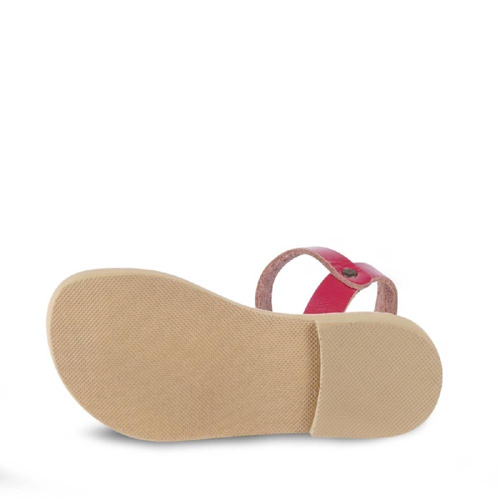 Lartigiano Del Cuoio Sandali infradito da bambina in pelle di vitello fucsia chiusura con fibbia Qualità Garantita