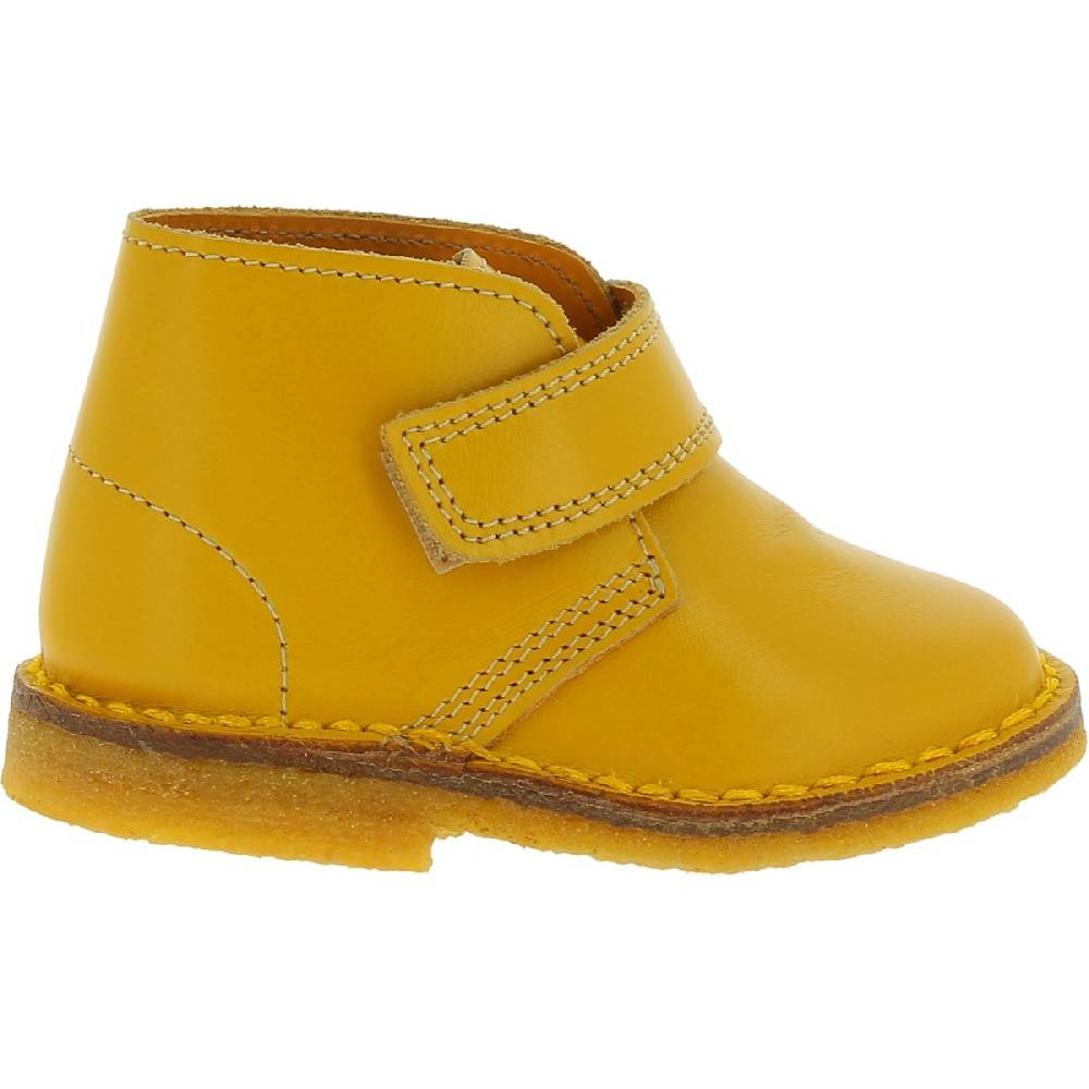Lartigiano Del Cuoio Scarponcini vera pelle da bambino color giallo fatti a mano in Italia Consegna Veloce